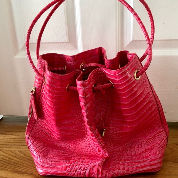 Brahmin Handbags - Brahmin Trina Amalfi Pink Melbourne Drawstring